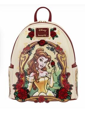 Loungefly Beauty and the Beast Exclusive Belle Floral Mini Backpack NWT